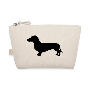 Dachshund Dachshund Silhouette - Organic Pouch - nature - Front