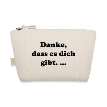 Danke dass es dich gibt Typografie - Bio-Täschchen - Natur - Vorne