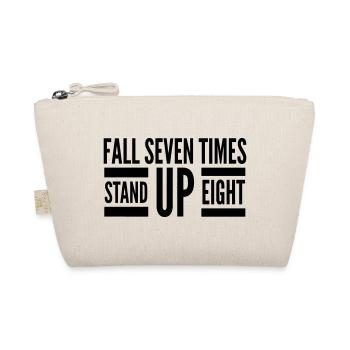 Fall Seven Stand Eight Quote - Organic Pouch - nature - Front