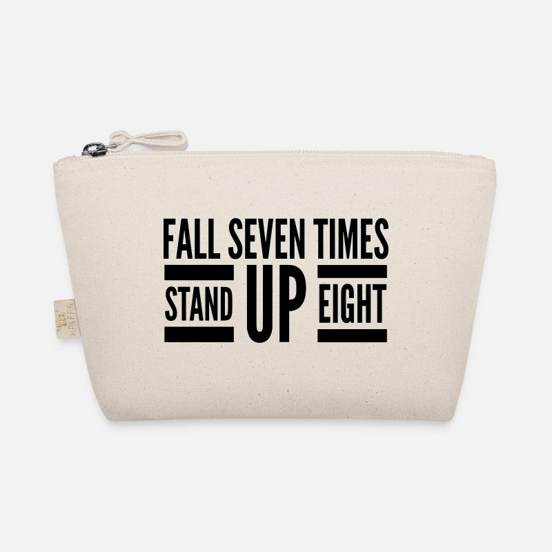 Fall Seven Stand Eight Quote - Organic Pouch - nature