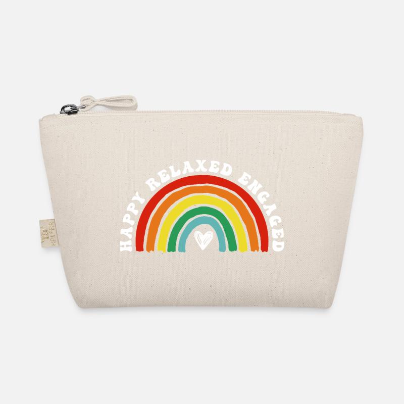 Hippy Rainbow Heart Arc Tee Organic Pouch