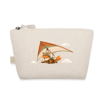 Fliegender Fuchs Cartoon Motiv  - Bio-Täschchen - Natur - Vorne