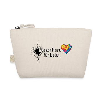 Gegen Hass Für Liebe Motiv für Aktivisten & Pride - Bio-Täschchen - Natur - Vorne