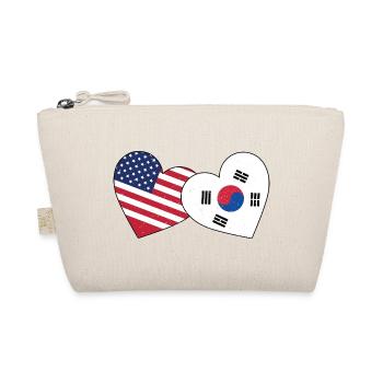 South Korea And US Flag American Korean - Organic Pouch - nature - Front