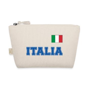 Italien Trikot Look - ITALIA mit Flagge Fahne - Bio-Täschchen - Natur - Vorne