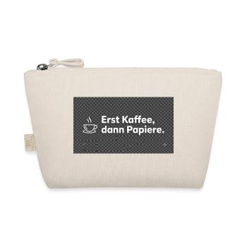 Lustiges Kaffee Büro T-Shirt - Erst Kaffee - Bio-Täschchen - Natur - Vorne