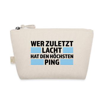 Wer zuletzt lacht höchsten Ping Gamer Shirt - Bio-Täschchen - Natur - Vorne
