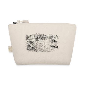 Piz Palü Silhouette | Bernina Massiv Design | Berg - Bio-Täschchen - Natur - Vorne
