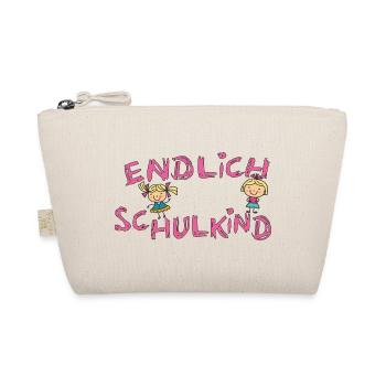 Endlich Schulkind  - Bio-Täschchen - Natur - Vorne