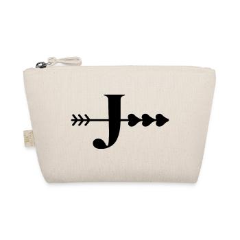 Lettre j flèche cœur - Trousse biologique - nature - Devant