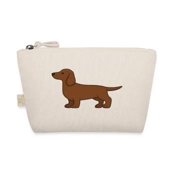Silhouette de teckel brun - Trousse biologique - nature - Devant