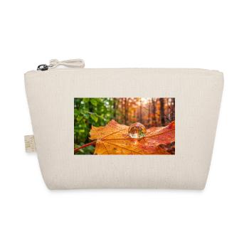 Feuille d’automne avec boule de verre et reflet forestier - Trousse biologique - nature - Devant