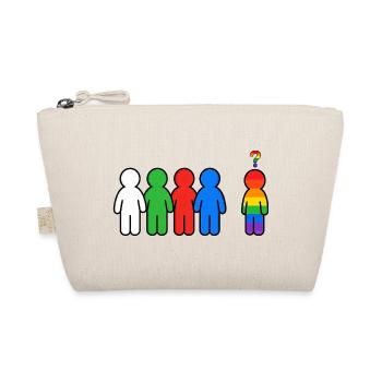 Anders und Stolz Regenbogen Grafik - Organic Pouch - nature - Front