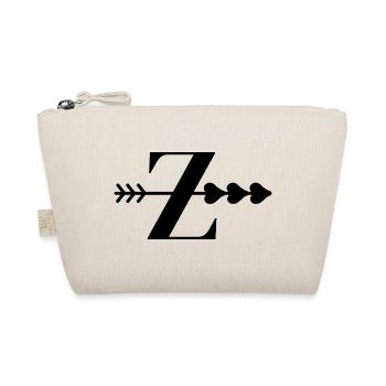 Buchstaben z, Pfeilherz - Bio-Täschchen - Natur - Vorne