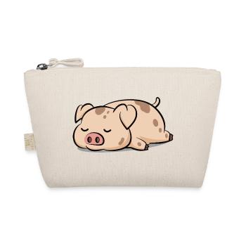 Hellbraunes Schwein mit Braunen Flecken - Bio-Täschchen - Natur - Vorne