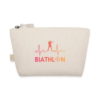 Biathlon Herzschlag Biathlet - Bio-Täschchen - Natur - Vorne