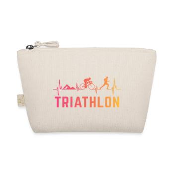 Triathlon herzschlag triathletin triathlete - Bio-Täschchen - Natur - Vorne