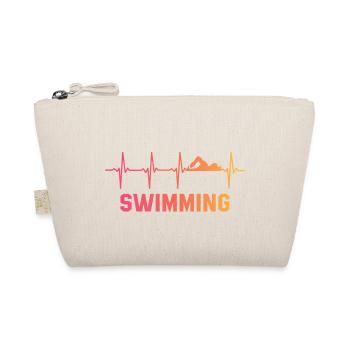 Schwimmer Herzschlag Schwimmen - Bio-Täschchen - Natur - Vorne