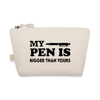 My Pen is bigger than yours T-Shirt Sprüche Erotik - Bio-Täschchen - Natur - Vorne