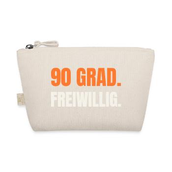 Sauna Spruch: 90 Grad. Freiwillig. - Bio-Täschchen - Natur - Vorne