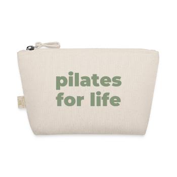 Pilates fürs Leben Typografik - Bio-Täschchen - Natur - Vorne