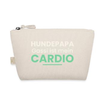 Hundepapa Shirt Gassi ist mein Cardio Lustig - Bio-Täschchen - Natur - Vorne
