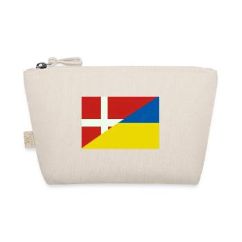Dänemarkische Ukraine-Flagge – dänische und ukrainische Flagge - Bio-Täschchen - Natur - Vorne