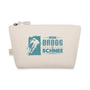 Skifahrer Ski Meine Droge ist Schnee - Bio-Täschchen - Natur - Vorne