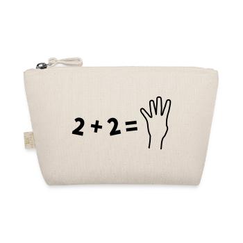 Witziges 2+2=4 Mathematik Shirt - Bio-Täschchen - Natur - Vorne