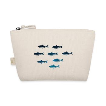 Fischschwarm / Fisch T-Shirt - Bio-Täschchen - Natur - Vorne