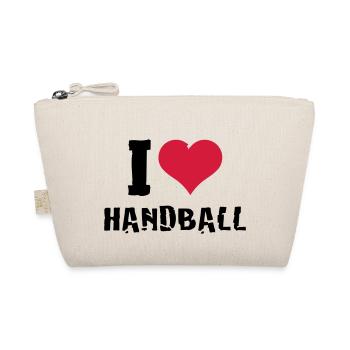 I love Handball heart 3 - Organic Pouch - nature - Front