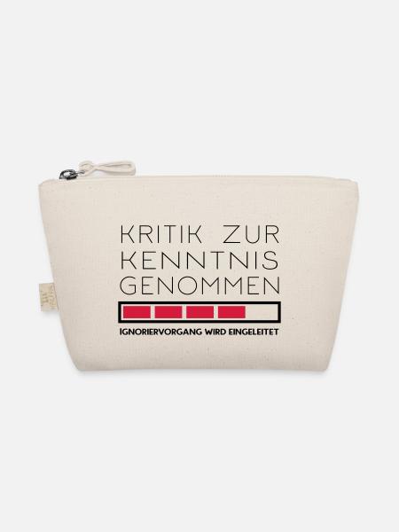 Nicht kritikfähig - Bio-Täschchen - Natur - Vorne