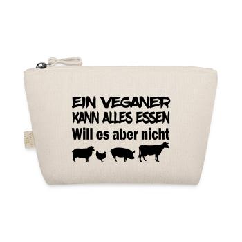 Ein Veganer kann alles essen! - Bio-Täschchen - Natur - Vorne
