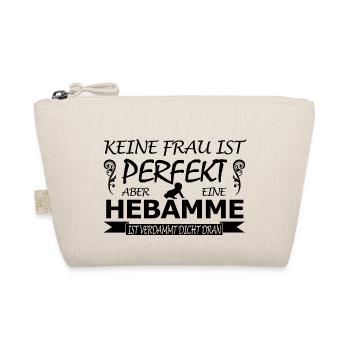 Hebamme-keine Frau ist perfekt - Bio-Täschchen - Natur - Vorne