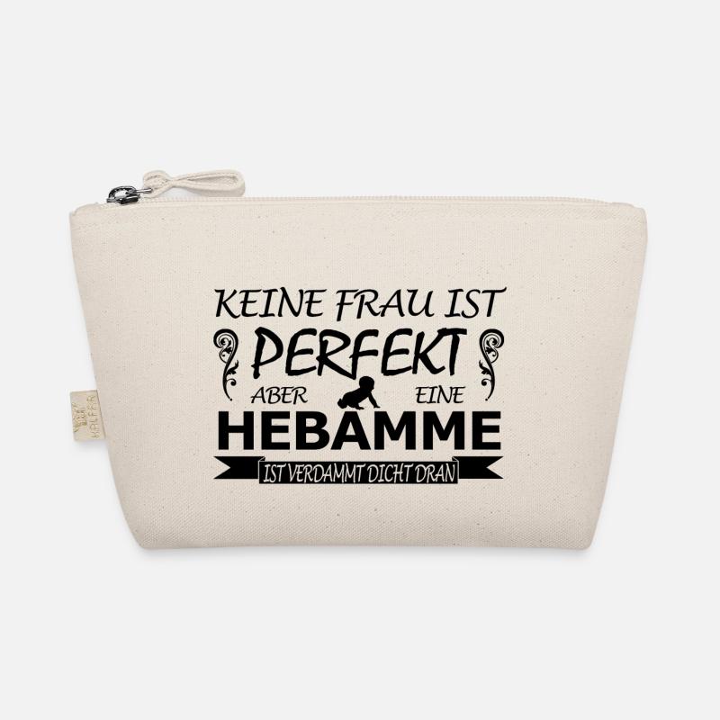 Hebamme-keine Frau ist perfekt - Bio-Täschchen - Natur