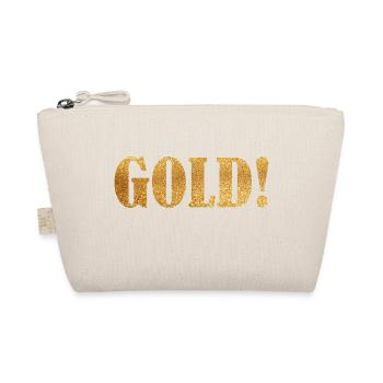 mot mots Glitter or idée cadeau d'inscription - Trousse biologique - nature - Devant