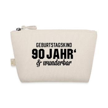 Geburtstagskind 90 wunderbar - Bio-Täschchen - Natur - Vorne