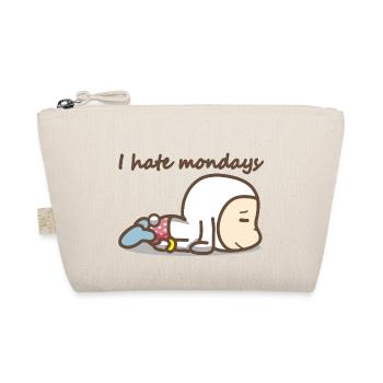 I hate mondays Montag Wochentag Lustig Geschenk - Bio-Täschchen - Natur - Vorne