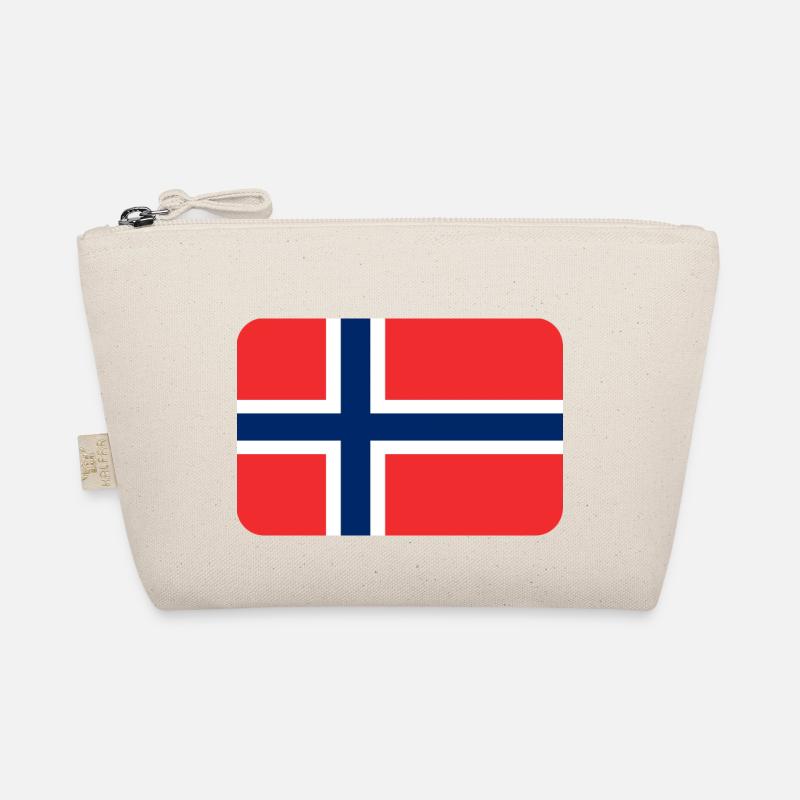 NORWAY FLAG round corner 400 dpi - Bio-Täschchen - Natur