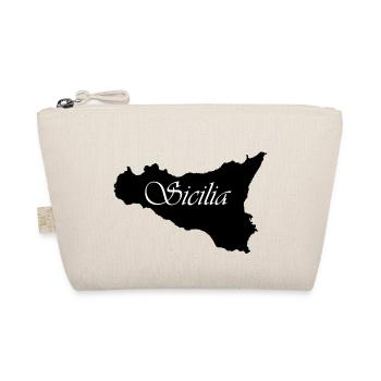 Sicile couleur noir écrit sicilia - Trousse biologique - nature - Devant