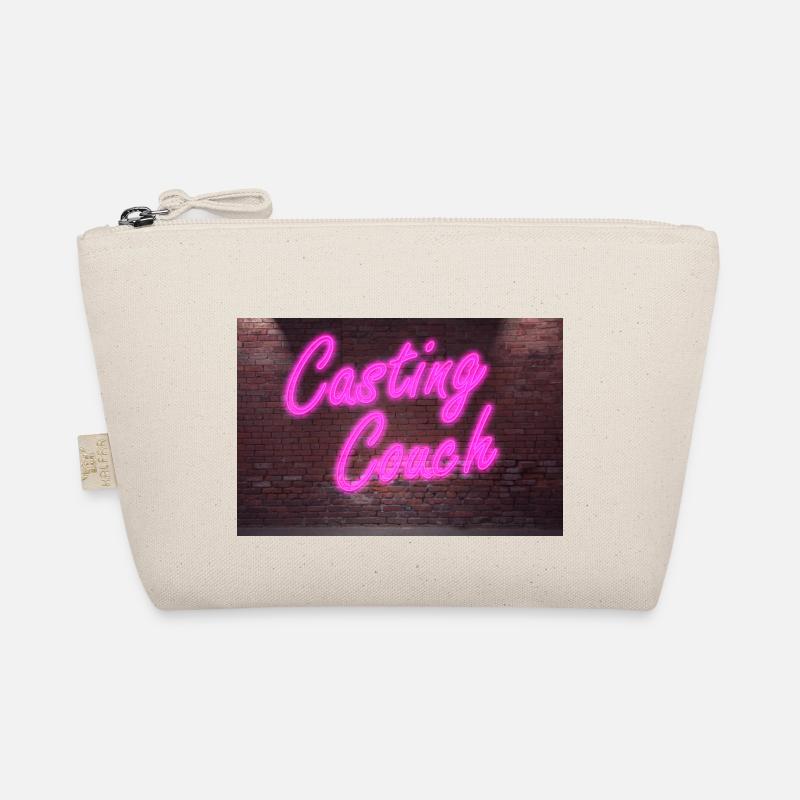 Neon Lettering Casting Couch on Brick Wall Poster Bio-Täschchen