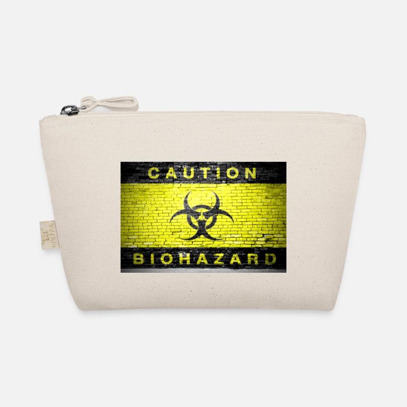 Caution Biohazard Ziegelsteinmauer poster Bio-Täschchen