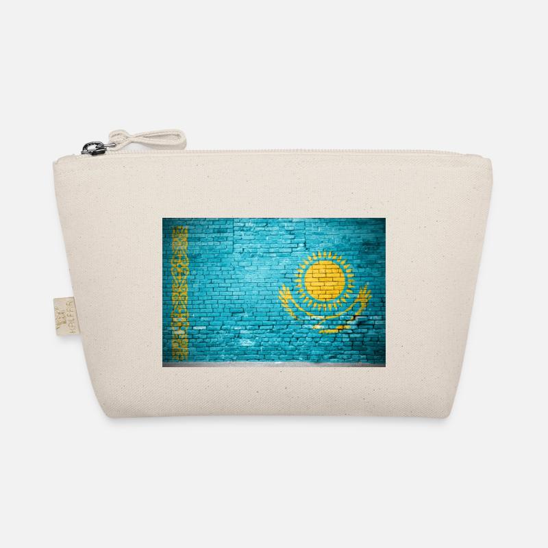 Affiche de graffiti de drapeau de mur de brique du Kazakhstan Trousse biologique