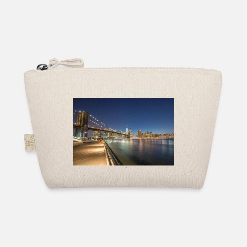 Panoramic View Brooklyn Bridge and Skyline Organic Pouch