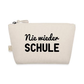 Nie Wieder Schule T-Shirt I Abi Abschluss Shirt - Bio-Täschchen - Natur - Vorne