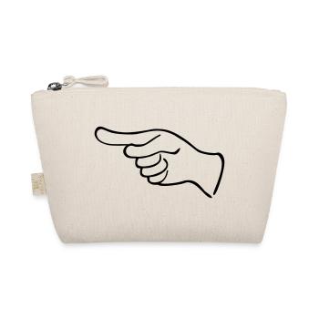 Eine hinweisende Hand - Bio-Täschchen - Natur - Vorne