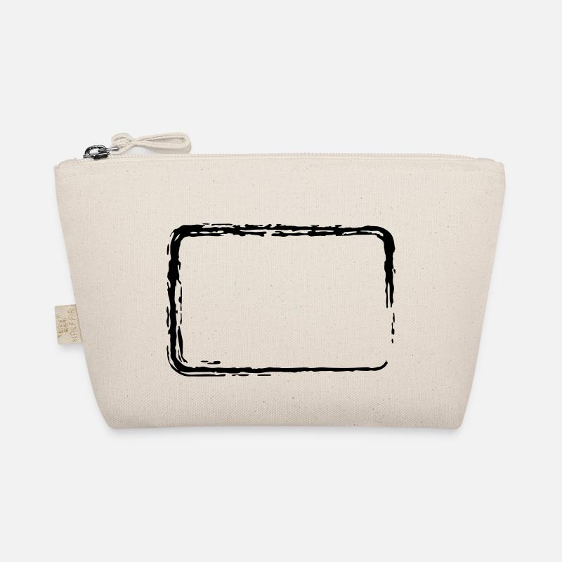 Brush stroke frame Organic Pouch
