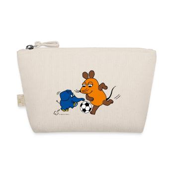 Mouse and elephant playing football - Organic Pouch - nature - Front