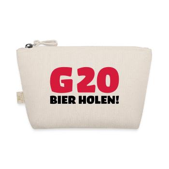Bier holen Humor - Bio-Täschchen - Natur - Vorne