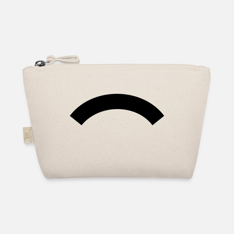 Banner curved top Black Organic Pouch